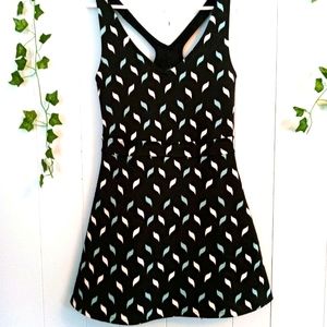 Zara Trafaluc Adorable Black Print Dress Medium